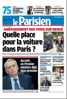 Le Parisien + Cahier de Paris du 04 Septe. 2012