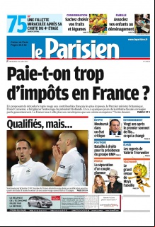 Le Parisien + Cahier de Paris du 20 Juin 2012