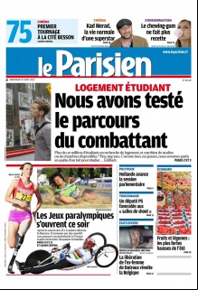 Le Parisien + Cahier de Paris du 29 Août 2012