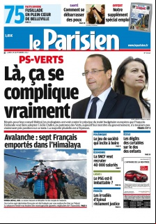 Le Parisien + Cahier de Paris Et supp. Economie du 24 Septembre 2012