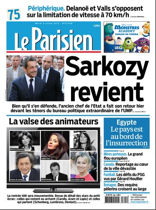 Le Parisien + cahier Paris du mardi 09 juillet 2013 -PDF-
