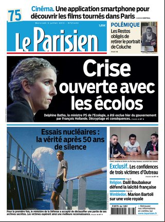 Le Parisien + cahier Paris du mercredi 03 juillet 2013