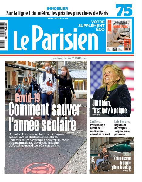 Le Parisien du 09 Novembre 2020