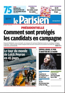 Le Parisien et cahier de paris edition du 07 Janvier 2012