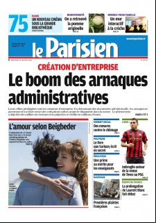 Le Parisien et cahier de paris edition du 18 Janvier 2012