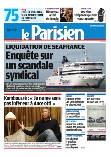 Le Parisien et cahier de paris edition du 20 Janvier 2012