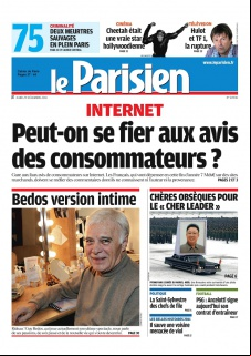Le Parisien et cahier de paris edition du 29 decembre 2011