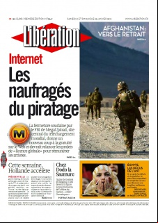 Libération edition du 21 Janvier 2012