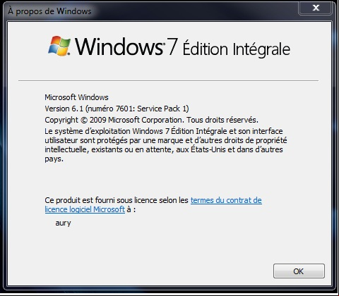Windows 7 SP1 X64 (64 BITS) French all versions RTM